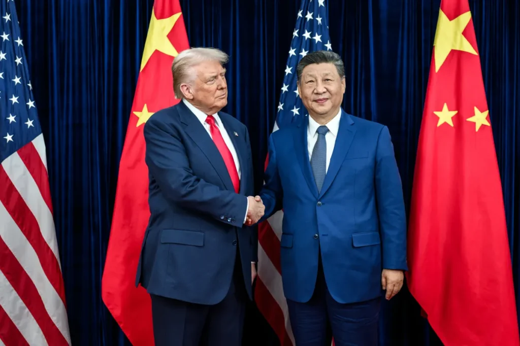 President Donald Trump participates in a bilateral meeting with Chinese President Xi Jinping
